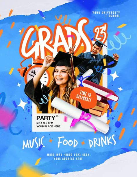 Graduation Pubmat Ideas, Celebration Design Poster, Graduation Designs Ideas, Kids Event Poster, Graduation Template Design, Graduation Graphic Design, Graduation Poster Design, Graduation Banner Design, Graduation Poster Ideas