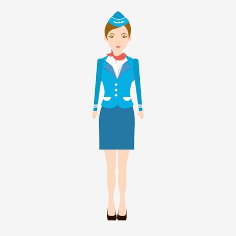 Stewardess Illustration, Flight Attendant Drawing Easy, Flight Attendant Clipart, Flight Attendant Drawing, Space Watercolor, 2000 Cartoons, Cartoon Sun, Background Cartoon, Cartoon Birds