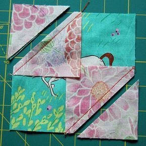 Today we’re going to cover a basic quilt block: the Diamond in a Square. The traditional way would have you cut a diamond and four triangle pieces, but we have an easier method for foolproof… Colchas Quilting, Basic Quilt, Quilt Modernen, Jelly Rolls, Quilt Block Tutorial, Triangle Quilt, Creation Couture, Quilting Techniques, Patch Quilt