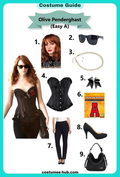 Olive Penderghast (Easy A) Costume Easy A Costume, Olive Penderghast, Easy Costumes Women, Red Head Halloween Costumes, Halloween Costumes Women Scary, Halloween Costumes Brunette, Blonde Halloween Costumes, Lilly Pulitzer Outfits, Fran Fine