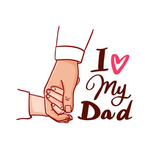 Cartoons Holding Hands, Father's Day Drawings, Fatherly Love, Father Love Quotes, Board Drawing, Cute Movie Scenes, Png Images Free, Teaching Plan, Fathers Day Cake