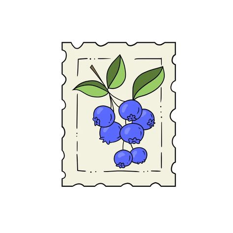 🫐🌱📬  The color version of my blueberry stamp pair! Love the shade of blue I used and the saturation makes it pop 🤩  #vintagestamps #blueberry #blueberrystamp #stamps #vintage #cottagecore #vintageaesthetic #aesthetic #forager #cutestamps #cuteblueberry #gardener #scrapbooking #sticker #clipstudiopaint #redbubble #digitaldrawing #digitaldesign #art #artist #artistofinstagram #simpledesign #minimalistart #postage #postagestamps #fairfarenstudio #sables_archive Blueberry Stamp Tattoo, Strawberry Post Stamp Tattoo, Cute Postage Stamp Drawing, Blueberry Aesthetic Art, Vintage Blueberry, Clip Studio Paint, Vintage Stamps, Vintage Aesthetic, Memory Books