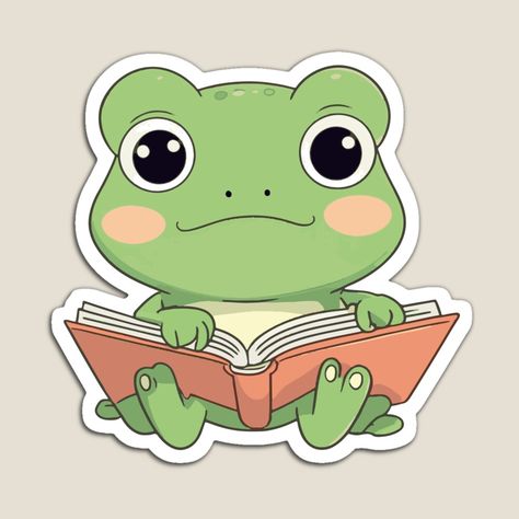 Get my art printed on awesome products. Support me at Redbubble #RBandME: https://www.redbubble.com/i/magnet/Frog-reading-book-by-Atlantico54/162456638.TBCTK?asc=u Frog Reading A Book, Cute Printable Stickers, Stickers Design, Reading A Book, Cute Frogs, Reading Book, Sticker Collection, Printable Stickers, Pretty Wallpapers