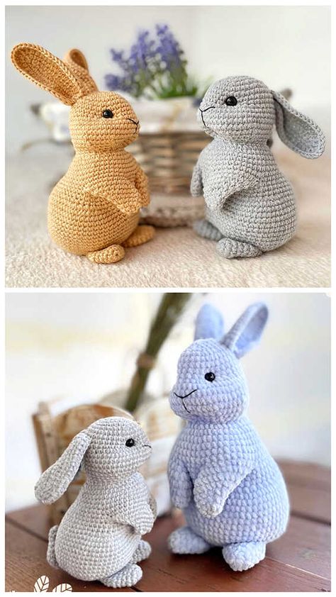 Crochet Rabbit Free Pattern, Easter Crochet Patterns Free, Beginner Amigurumi, Bunny Knitting Pattern, Amigurumi Rabbit, Crochet Bunny Pattern, Easter Crochet Patterns, Bunny Crochet, Crochet Rabbit