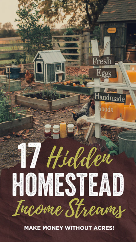 Think you need acres of land to make money from your homestead? Think again! Discover 17 creative and practical income streams you can start from a small homestead. From backyard gardening to unique crafts, these ideas are perfect for sustainable living enthusiasts. Click to unlock your homestead’s hidden earning potential. Ways To Make Money Homesteading, Small Farm Ideas Homesteads, Backyard Homestead Ideas, Homestead Store Ideas, Dream Homestead House, Mini Homestead Ideas, Ways To Make Money On A Homestead, Creating A Homestead, Homestead Income Ideas