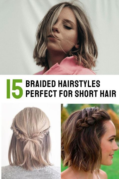 Hair Braids For Women, Bangs And Braids, Short Braided Hairstyles, Braids For Women, Formal Hairstyles For Short Hair, French Braid Updo, Headbands For Short Hair, Natural Hair Accessories, Girls Short Haircuts