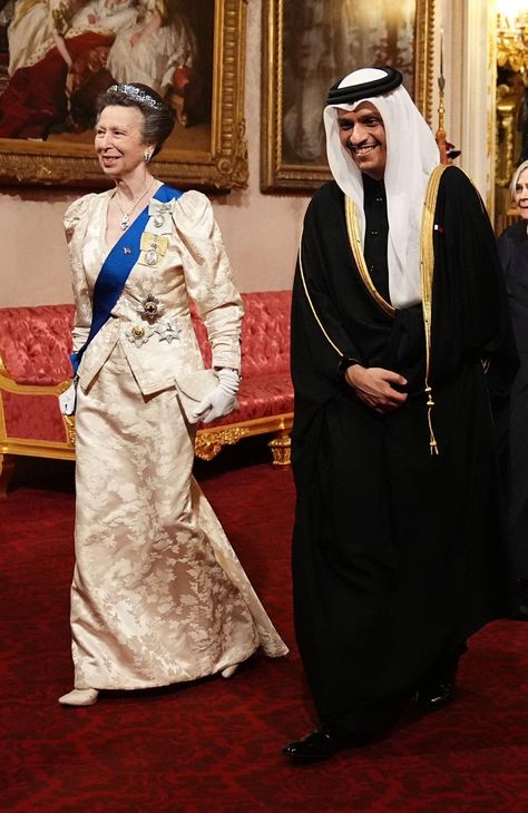 A Stunning Diamond Tiara Debut from Queen Camilla for the Qatari State Banquet Kokoshnik Tiara, Sheikh Tamim, 3rd December, Timothy Laurence, State Banquet, Bobby Charlton, Victoria And David, Peter Phillips, Horse Guards Parade