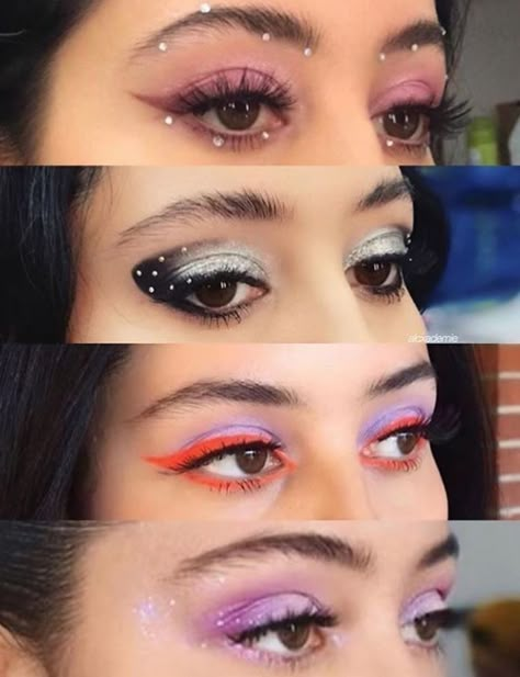 Party Makeup Euphoria, Alexa Demie Rhinestone Makeup, Makeup Country Concert, Maddie Perez Makeup Looks, Maddy From Euphoria Makeup, Maddy Euphoria Inspired Nails, Euphoric Eye Makeup, Makeup Looks Euphoria Inspired, Maddy Perez Eyeliner