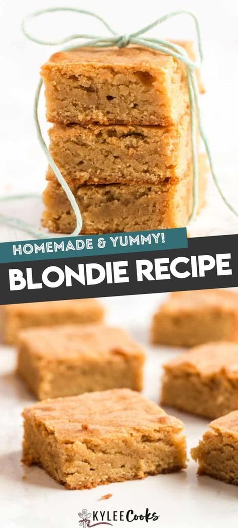 Best Blondie Recipe, Brownie Easy, Best Blondies Recipe, Blondies Recipe Easy, Live Well Bake Often, Homemade Brownies Easy, Blondie Recipe, Cheesecake Oreo, Blondies Recipe