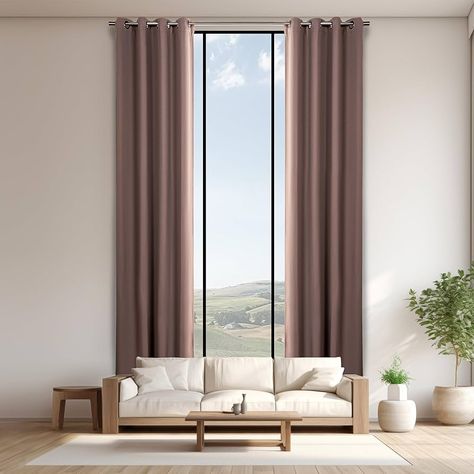 Amazon.com: Best Home Fashion Extra Long 13 FT Blackout Curtain, Antique Bronze Grommet Tall Curtain for High Ceiling or Long Window, 2 Story Curtain for Living Room (1 Panel, 52" W x 156" L, Olive) : Home & Kitchen Tall Ceiling Curtains, Tall Window Curtains, Tall Curtains, Ceiling Curtains, Curtain For Living Room, Velvet Upholstered Bed, Long Curtains, Queen Size Bed Frames, Bed Frame With Storage