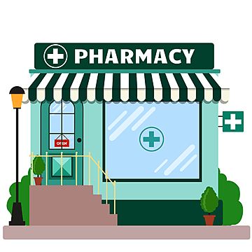 Pharmacy Store Front Design, Market Banner, Zoo Clipart, Fantasy Map Making, Design City, Pharmacy Store, Shop Facade, Health Icon, Graphic Background