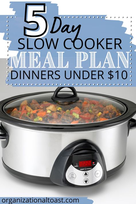 Weekly Meal Plan Crockpot Dinners, Best Crockpot Dinners Families, Easy Dump And Go Crock Pot Meals, Broke Crockpot Meals, Cheap Stews Crock Pot, Crock Pot Weekly Meal Plan, Crockpot Menu Plan, Budget Friendly Healthy Crockpot Meals, Budget Meals Crockpot