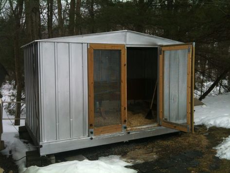 9 Awesome Shed to Chicken Coop Conversions | BackYard Chickens - Learn How to Raise Chickens Toy Shed, Chicken Coop Shed, Shed Conversion, Shed Conversion Ideas, Chicken Coop Metal, Chicken Shed, Building A Door, Urban Chickens, Chicken Coop Designs