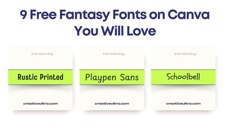 9 Free Fantasy Fonts on Canva You Will Love Top Fonts, Canva Fonts, Fantasy Book Covers, Fantasy Book, Beautiful Fonts, Photoshop Photography, Free Fonts Download, Photoshop Actions, Print Templates