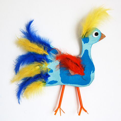 Handprint Birds | Kids' Crafts | Fun Craft Ideas | FirstPalette.com Handprint Birds, Craft With Feathers, Easter Art For Kids, Summer Kid Crafts, Feather Art Projects, Things To Make With Kids, Birds Craft, Summer School Crafts, Fun Kid Crafts