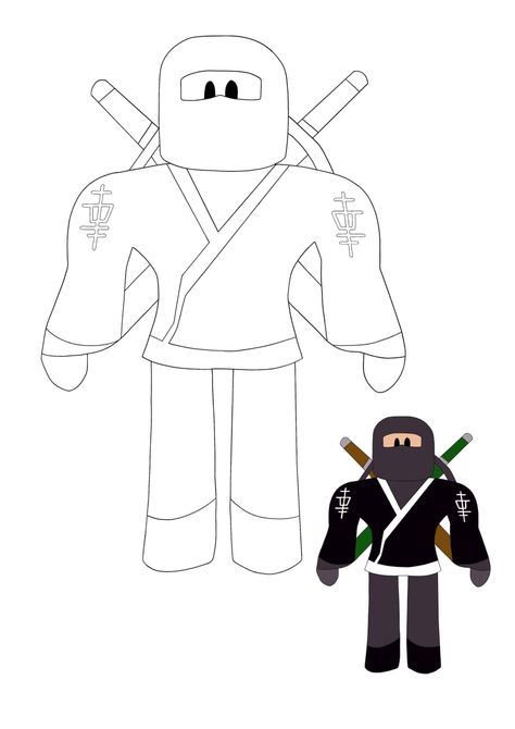 Roblox Ninja Coloring Pages - 2 Free Coloring Sheets (2021) Roblox Avatars Coloring Pages, Roblox Outline Template, Roblox Coloring Pages Free Printable, Roblox Rainbow Friends Coloring Pages, Ninja Coloring Pages Free Printable, Ninja Coloring Pages, Roblox Coloring Pages, Roblox Coloring, Spider Coloring Page