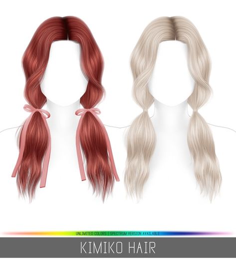 KIMIKO HAIR | Patreon Sims 4 Cheats, Sims 4 Cas Mods, Mod Hair, Wavy Hairstyle, Pelo Sims, Sims 4 Game Mods, Sims 4 Body Mods, Sims 4 Expansions, Tumblr Sims 4