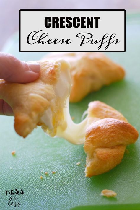 Crescent Cheese Rolls, Cheese Bombshell, Baked Bree Cheese Crescent Rolls, Recipe Using Brie Cheese, Baby Bell Cheese Recipes, Cheesesteak Crescent Ring, Recipes With Babybel Cheese, Cheesy Garlic Cruffins With Crescent Rolls, Croissant Appetizers