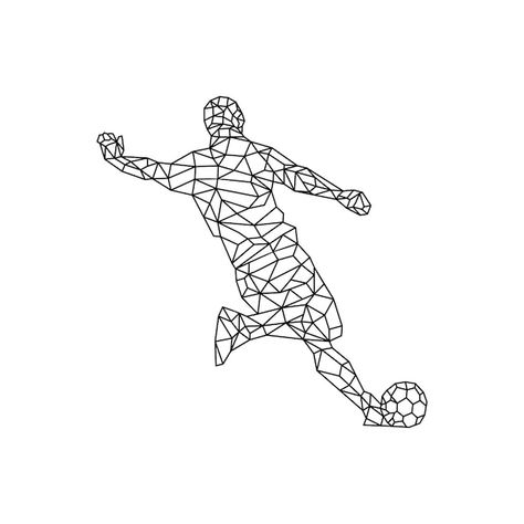 Soccer Design, Soccer Football, Football Player, String Art, Soccer Players, Football Team, Football Players, Premium Vector, Geometry