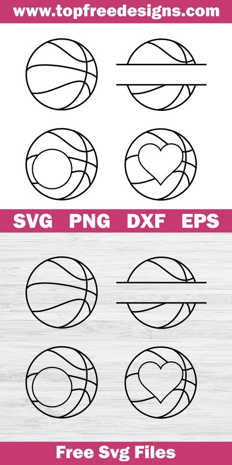 Use this for all your DIY craft project with Cricut & Silhouette Cameo, scrapbooking, card making, car decals, stickers, vinyl, decals, t-shirts etc #freesvgfiles #baseballsvg #freebaseballsvg Basketball Cricut Projects, Cricut Basketball Projects, Free Sports Svg Files For Cricut, Basketball Clipart Free Printable, Basketball Svg Free Files For Cricut, Basketball Svg Free, Basketball Sillouhette, Basketball Shirt Svg Free, Free Basketball Svg Files For Cricut