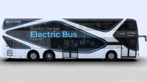 Bus Luxury, Electric Bus, Transportation Technology, Decker Bus, Hyundai Motor, Double Decker Bus, Vacuum Forming, New Mercedes, Bus Coach