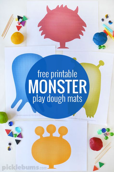 Monster Play Dough Mats – Free Printable Monster Play Dough, Play Dough Activities, Play Dough Mats, Dough Mats, Playdough Activities, Playdough Mats, Monster Theme, Theme Halloween, Monster Party