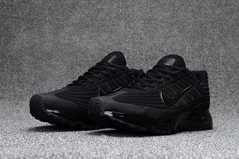 Nike AIR MAX 360 Classic Retro Shoes Nanotechnology KPU All Black Nike Air Max 360, Air Max 360, Nike Casual Shoes, Nike Air Max 2017, Black Nike Air Max, Cheap Nike Air Max, Air Max Shoes, Nike Air Max Tn, Nike Shoes Air Max