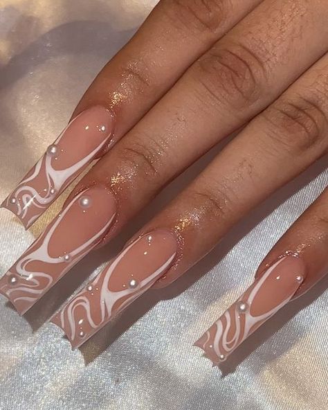 Nail Inspo Classy, Frenchies Nails, Freestyle Nails, Long Acrylic Nails Coffin, Long Square Acrylic Nails, Pink Acrylic Nails, Elegant Nails, Square Acrylic Nails, Coffin Nails Designs