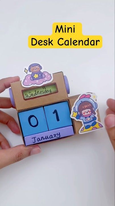 DIY Calendar | DIY Paper Craft Ideas #shorts Diy Countdown Calendar, Diy Calendar Ideas, Cute Project Ideas, Mini Desk Calendar, Calendar Craft, Diy Calendar, Paper Craft Ideas, Desk Calendars, Bracelet Ideas