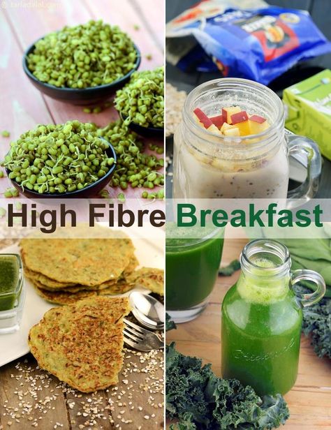 Up your Fibre intake with these Breakfast recipes. Veg | Page 1 of 3 Honey Cinnamon Milk, High Fiber Breakfast Recipes, High Fibre Breakfast, Fibre Breakfast, High Fibre Lunches, Smoothie Oatmeal, Fibre Foods, Fiber Breakfast, Fiber Smoothie