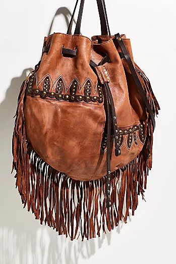 Outfits With Purses, Body References, Statement Handbag, Leather Fringe Bag, Purple Hearts, Fringe Purse, Bohemian Bags, Fringe Bags, Drawstring Top