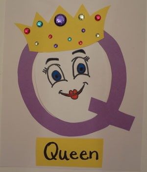 Q Crafts For Preschool, Q Is For Queen, Letter Q Crafts, Preschool Letter Crafts, Apple Crafts, Alphabet Crafts Preschool, Abc Crafts, Alphabet Letter Crafts, March Crafts