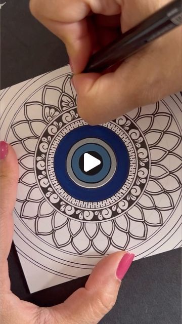 Evil Eye Mandala, Eye Mandala, Mandala Pattern, Artist On Instagram, Art Therapy, Mandala Art, Evil Eye, I Hope You, Bugs