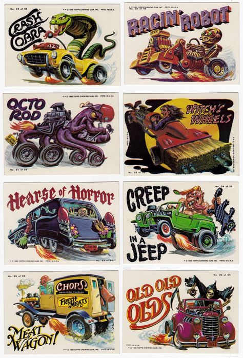 Ed Roth, Bubble Gum Cards, Cartoon Car Drawing, Car Wheels Diy, Wheel Craft, School Car, Tales From The Crypt, Car Wheels Rims, Cool Car Drawings