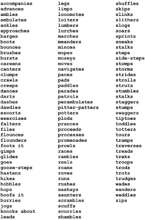 115 Words for 'walks' (list by Alan Donahue) #screenwriting #writing Words To Use, Book Writing Tips, English Writing, Writing Resources, Writing Life, Teaching Writing, Writing Words, Writing Advice, Story Writing