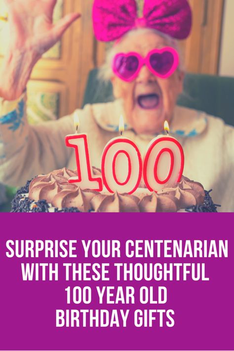 Looking for the perfect gift to surprise a centenarian? Here are great 100 year old birthday gift ideas that are thoughtful and sure to put a smile on their face. 100 Year Birthday Gift Ideas, Gifts For 100 Year Old Birthday, Gifts For 95 Year Old Woman, 100 Birthday Gift Ideas, 100 Year Old Birthday Party Ideas, Centenarian Birthday, 100th Birthday Gift Ideas, 100 Birthday Gifts, 22 Years Old