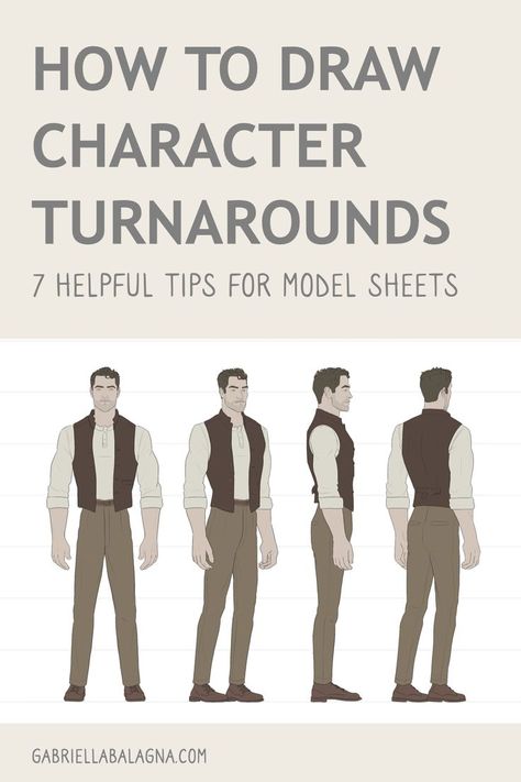 Turning Objects Into Characters, Character Turn Around Template, Chararacter Design Sheet, Character Design Different Angles, Man Character Turnaround, Character Sheet Game Design, Turnaround Pose Reference, Character Sheet Example, Game Character Design Sheet