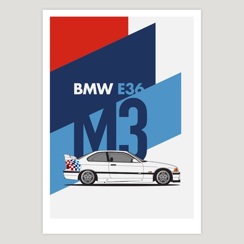 BMW e36 M3 poster #petrolodour Bmw E36 Poster, Bmw Poster Design, Bmw E31, Bmw E36 M3, Craft Presents, Hot Wheels Display, E36 M3, Bmw Motorsport, Happy Diwali Images