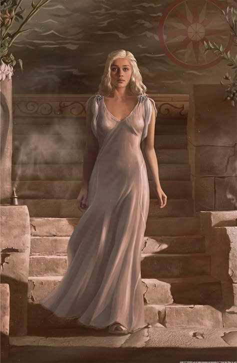 Daenerys Targaryen Dress, Game Of Thrones Artwork, Game Of Throne Daenerys, Targaryen Art, Asoiaf Art, Targaryen Aesthetic, Game Of Thrones Art, Pop Culture Art, House Targaryen