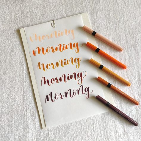 Camlin Brush Pen Art, Brush Marker Calligraphy, How To Do Calligraphy, Cute Handwriting, Pentel Brush Pen, Brush Pen Art, Pen Calligraphy, Journal Diy, Marker Paper