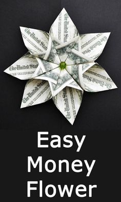 Flowers Made From Money Dollar Bills, Folding Bills Cash Gifts, Cash Flowers Dollar Bills, Money Folded Into Flowers, Simple Money Origami, Diy Money Flowers How To Make, Folding Dollar Bills Into Flowers, Folded Money Flowers, How To Fold A Dollar Into A Flower