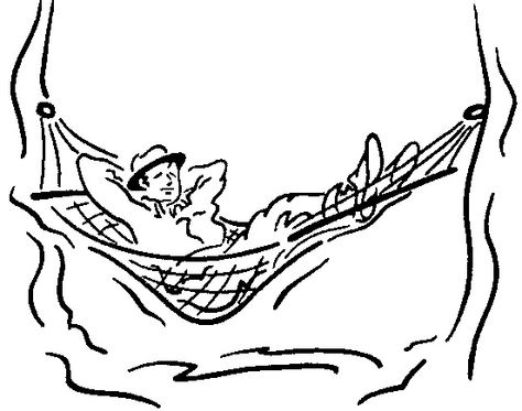 Hammock Sketch, Hammock Drawing, Hammock Tattoo, Sleeping Hammock, 7 Days Of Creation, Black And White Png, Png Images Free, Days Of Creation, White Png