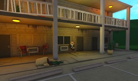 Motel Ideas Bloxburg, Bloxburg Abandoned City, Abandoned Bloxburg House, Bloxburg Poor House, Trash Decal Bloxburg, Trap House Bloxburg, Bloxburg Zombie Apocalypse, Bloxburg Trap House, Bloxburg Retro House