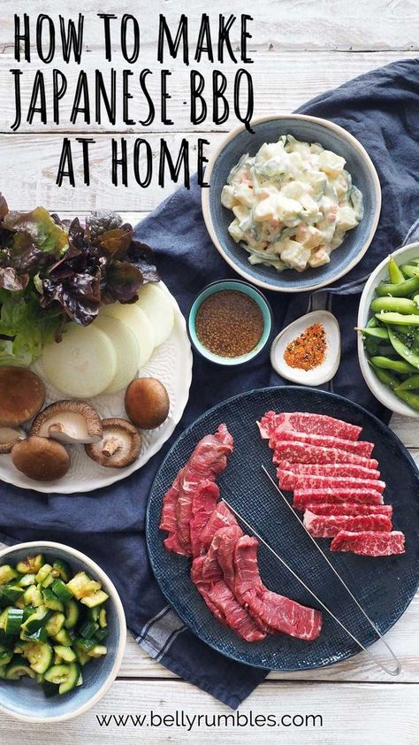 Table Top Grill Recipes, Bbq At Home, Japanese Bbq, Asian Bbq, Ground Beef And Cabbage, Beef Fillet, Tofu Dishes, Chop Suey, Savoury Recipes