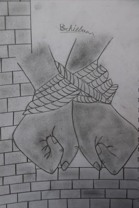 This drawing means no freedom, and always doing what others want you to do... No Freedom Drawing, History Drawings Ideas Easy, Freedom Struggle Drawing, Freedom Of Speech Drawing, Freedom Drawing, No Freedom, History Drawings, Drawing Competition, Pencil Shading