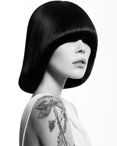 Bob With Long Fringe, Short Styles For Black Women, Mushroom Hairstyle, Bangs Covering Eyes, Graduation Haircut, Pageboy Hairstyle, Flip Bangs, Artistic Hairstyles, Bob Cut Styles