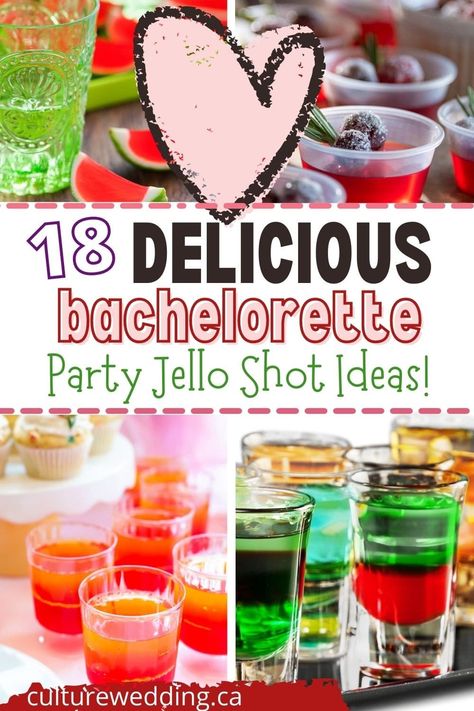 18 Delicious Bachelorette Party Jello Shots Worth Trying Bachelorette Jello Shots, Jello Shots Ideas, Bachelorette Party Jello Shots, Party Jello Shots, Bachelorette Party Checklist, Luau Party Games, Bachelorette Party Shots, Bachelorette Party Food, Bachelorette Shots