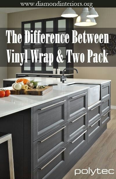 What is the difference between vinyl wrap and two pack? - Cabinetry finishes - Kitchen cabinets - Kitchen design ideas Vinyl Wrap Kitchen, Repainting Kitchen Cabinets, Bathroom Cabinet Colors, Flatpack Kitchen, Redo Cabinets, Kitchen Wrap, Kitchen Vinyl, Kitchen Upgrades, Diy Kitchen Cabinets