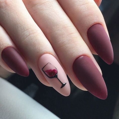 50+ Burgundy Nails That Are Ultra-Trendy Right Now In 2021 Burgundy Nail Designs, Nail Art Noel, Shiny Nails Designs, Kutek Disney, Wine Nails, Christmas Gel Nails, Nail Art Designs Videos, Acrylic Nails Coffin Short, Short Acrylic Nails Designs