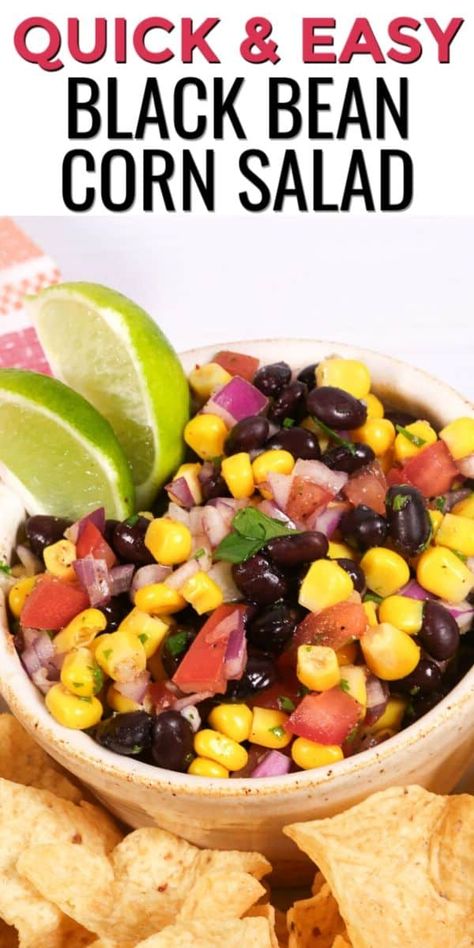 Munchie Snacks, Corn And Bean Salad, Black Bean And Corn Salsa, Black Bean And Corn Salad, Black Bean Corn Salad, Corn Bean Salsa, Bean And Corn Salad, Amazing Salads, Corn And Black Bean